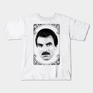 Tom Selleck 90s Aesthetic Design Kids T-Shirt